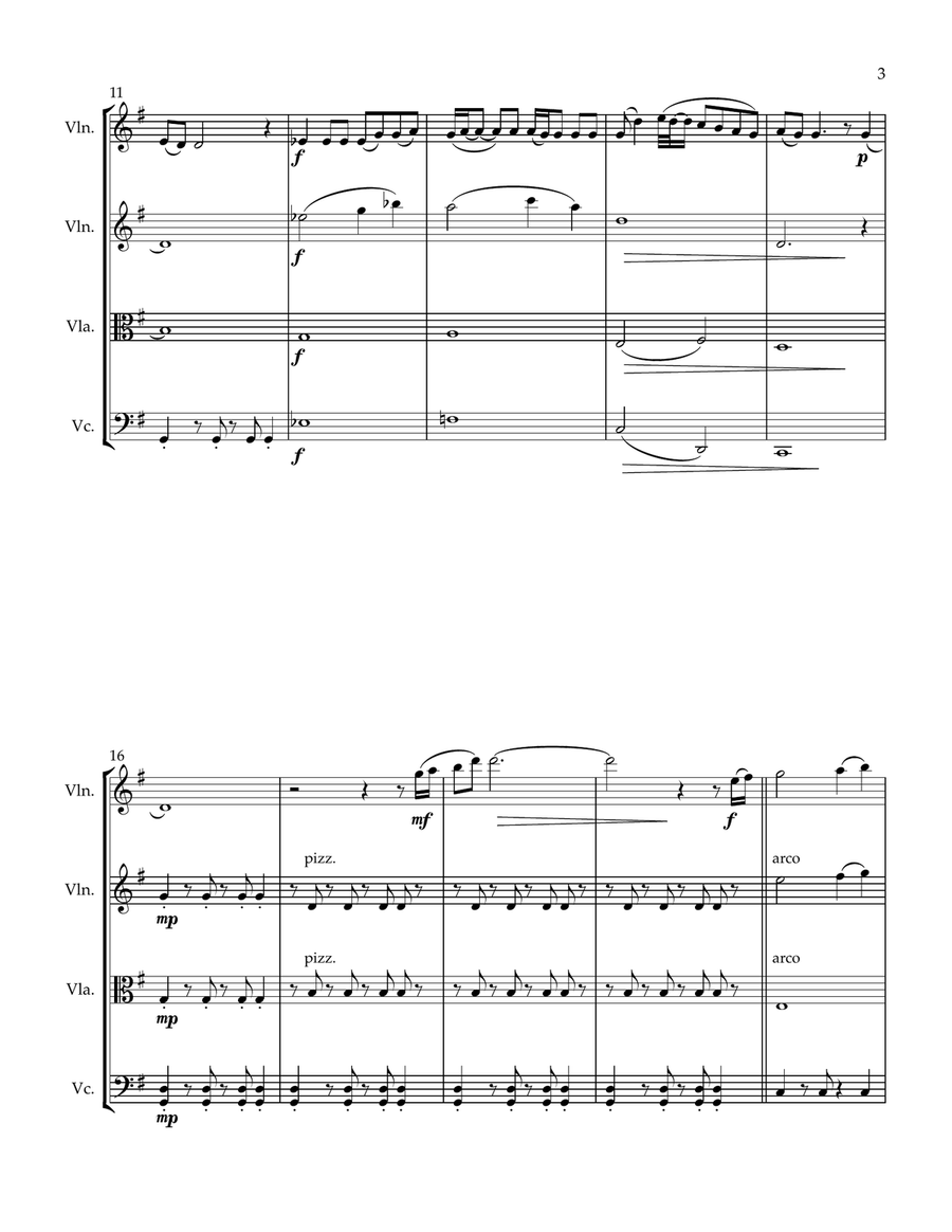 Ajab Si Ajab Si String Quartet scores gallery preview page 4