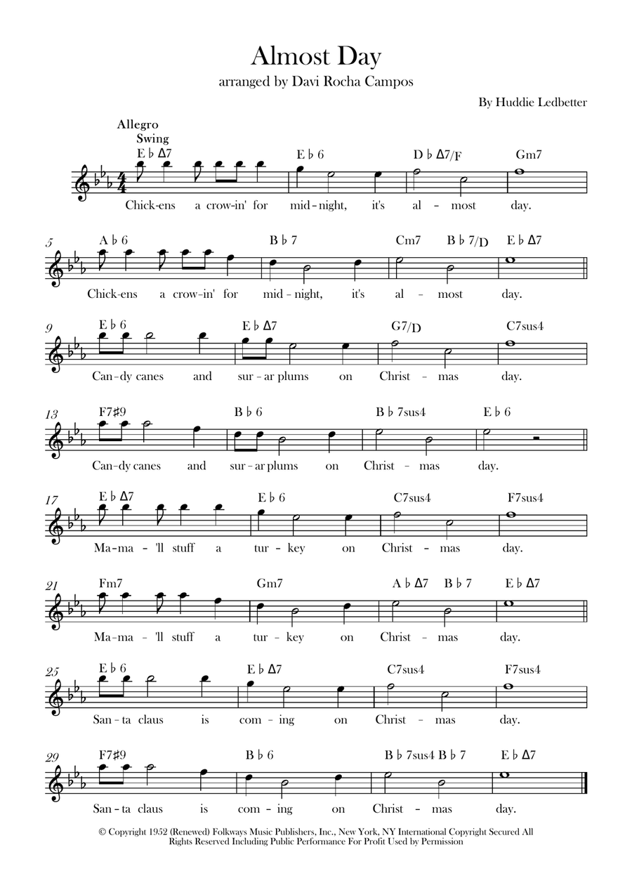 Almost Day Almost Day Piano scores gallery preview page 1