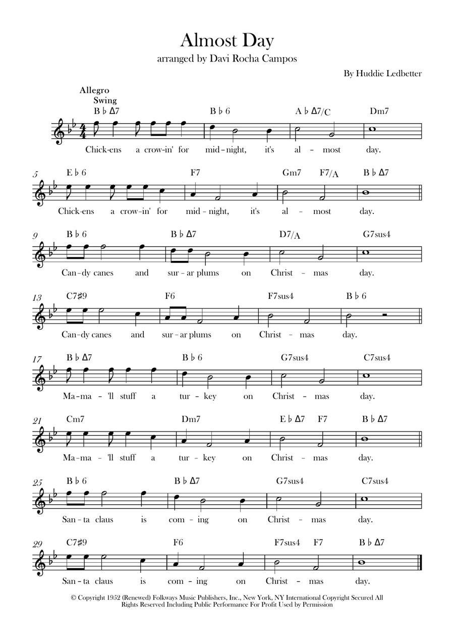 Almost Day Almost Day Piano scores gallery preview page 1