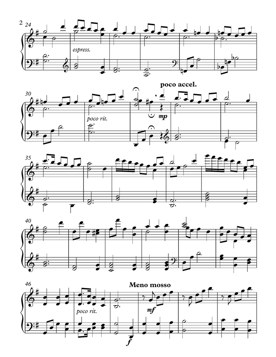 O Worship the King Piano Solo scores gallery preview page 2