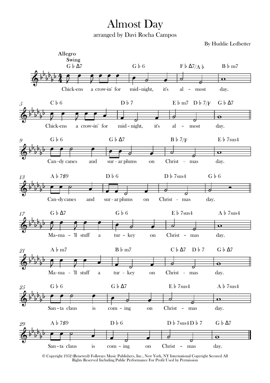Almost Day Almost Day Piano scores gallery preview page 1