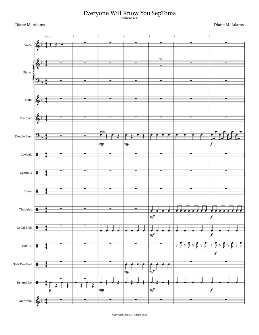 Everyone Will Know You SepToms Small Ensemble scores gallery preview page 1