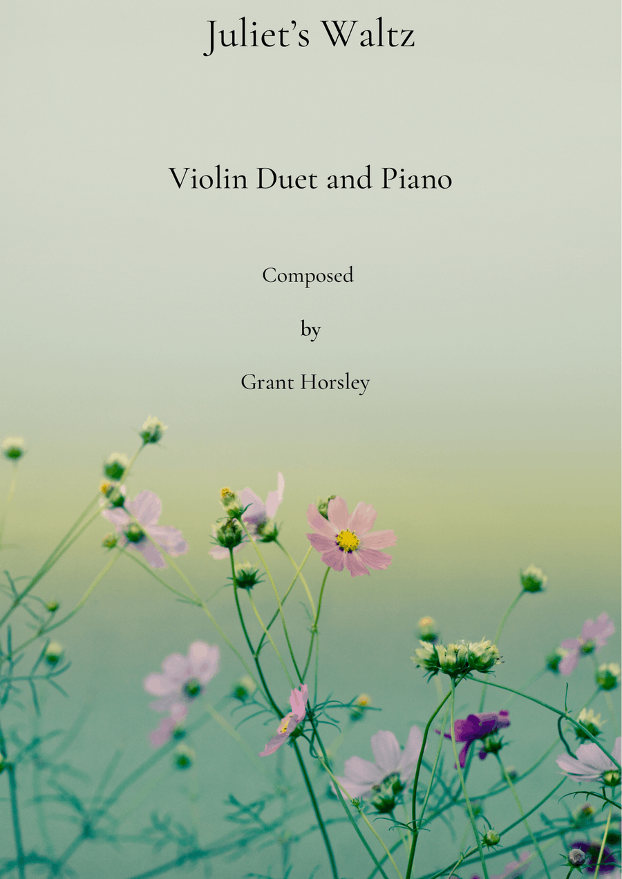 Juliet's Waltz. Original romantic waltz for Violin Duet and Piano. String Duet scores gallery preview page 1