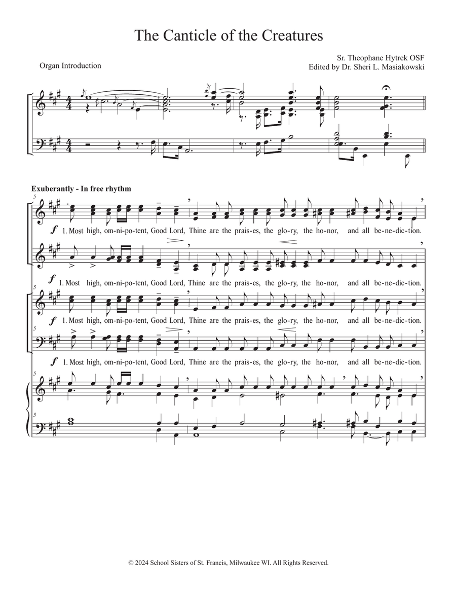 Canticle of the Creatures SSAATTBB Divisi scores gallery preview page 3