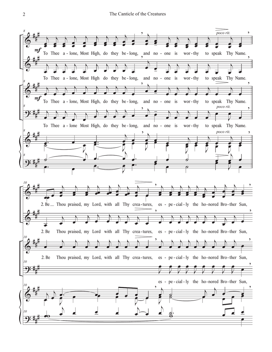 Canticle of the Creatures SSAATTBB Divisi scores gallery preview page 4
