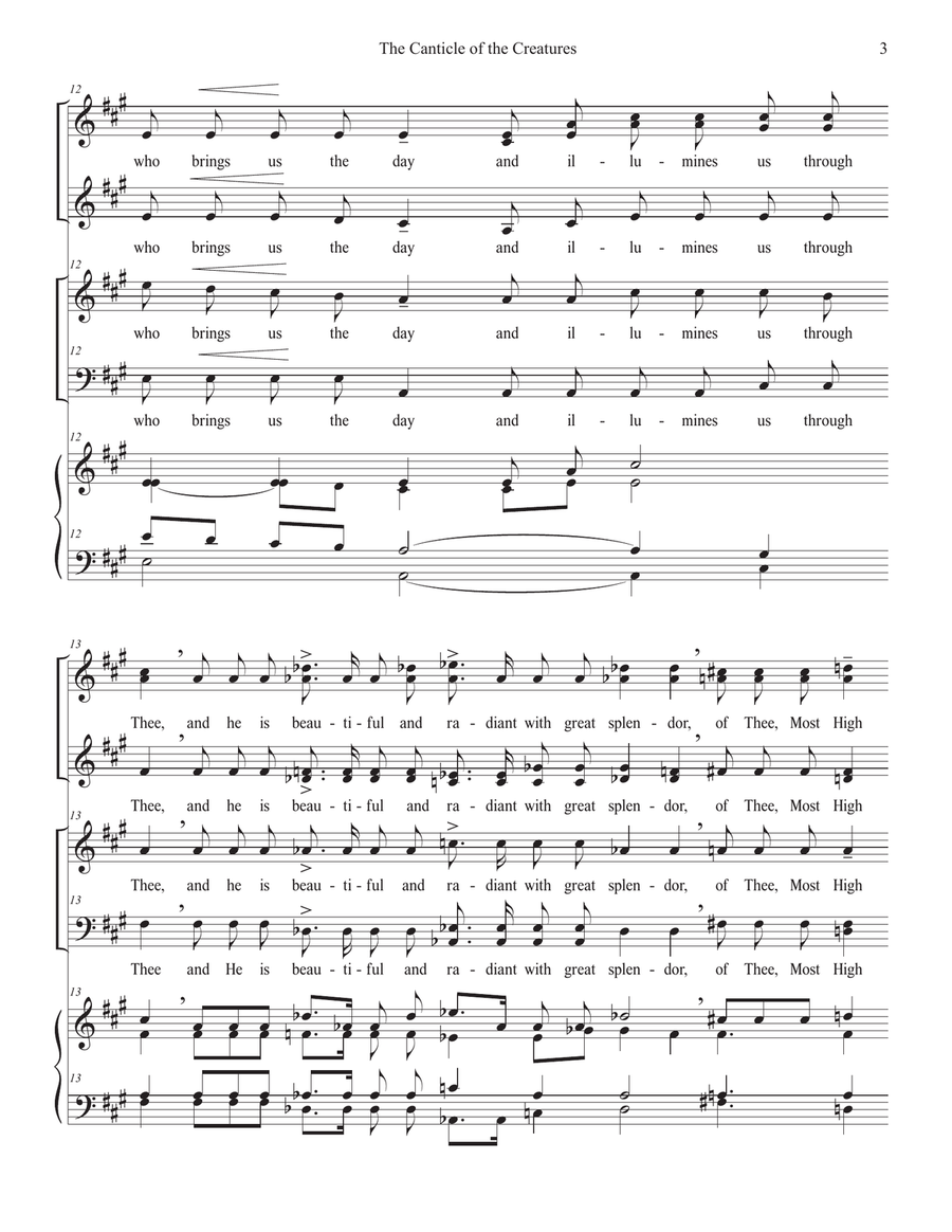 Canticle of the Creatures SSAATTBB Divisi scores gallery preview page 5