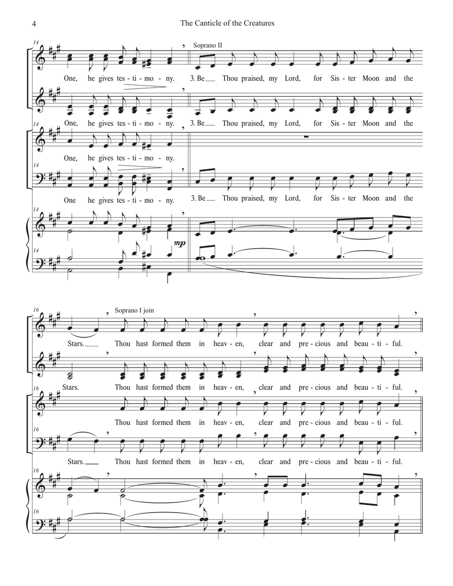 Canticle of the Creatures SSAATTBB Divisi scores gallery preview page 6