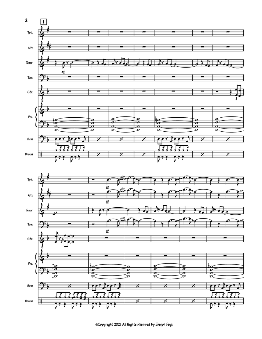 Venez A' Moi Venez A' Moi Jazz Ensemble scores gallery preview page 2