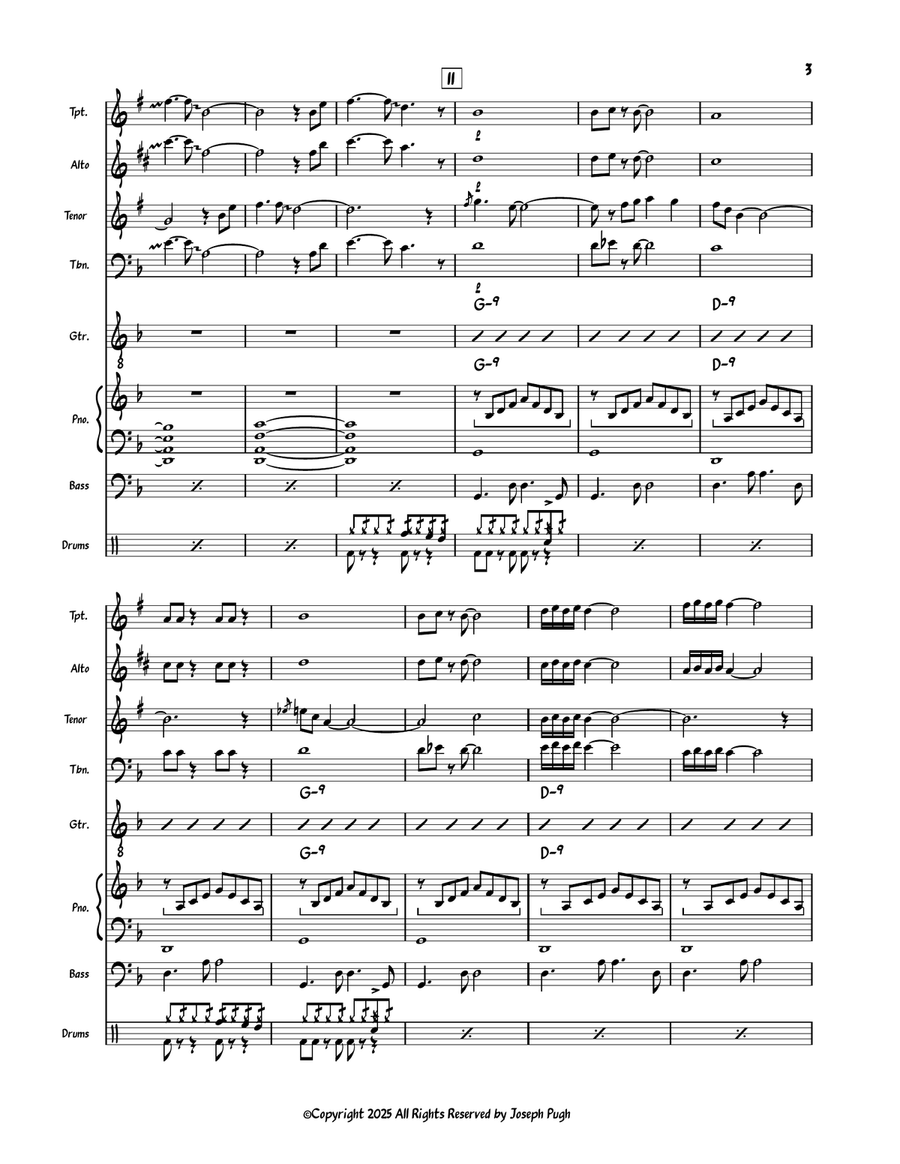 Venez A' Moi Venez A' Moi Jazz Ensemble scores gallery preview page 3
