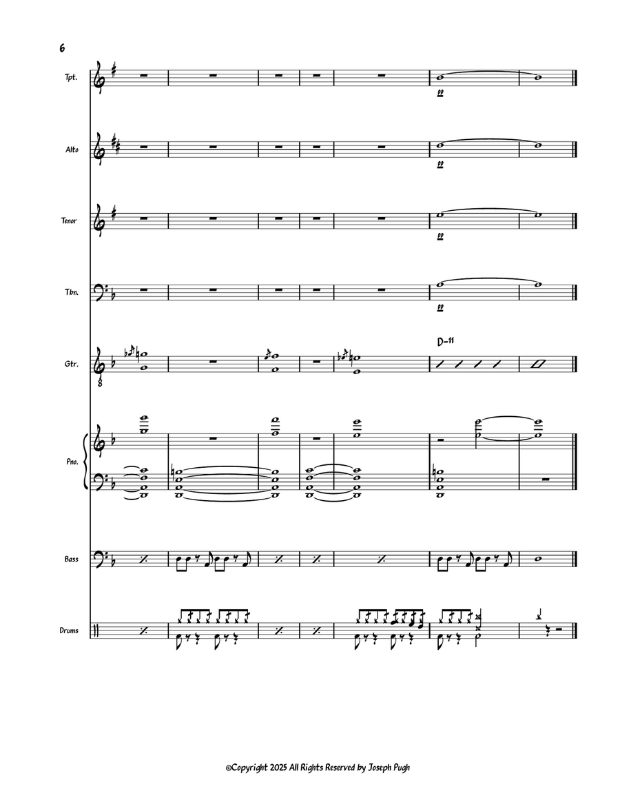 Venez A' Moi Venez A' Moi Jazz Ensemble scores gallery preview page 6