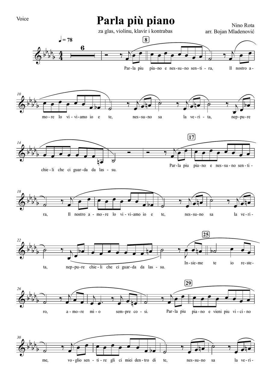 Parla Piu Piano Parla Piu Piano Piano scores gallery preview page 1