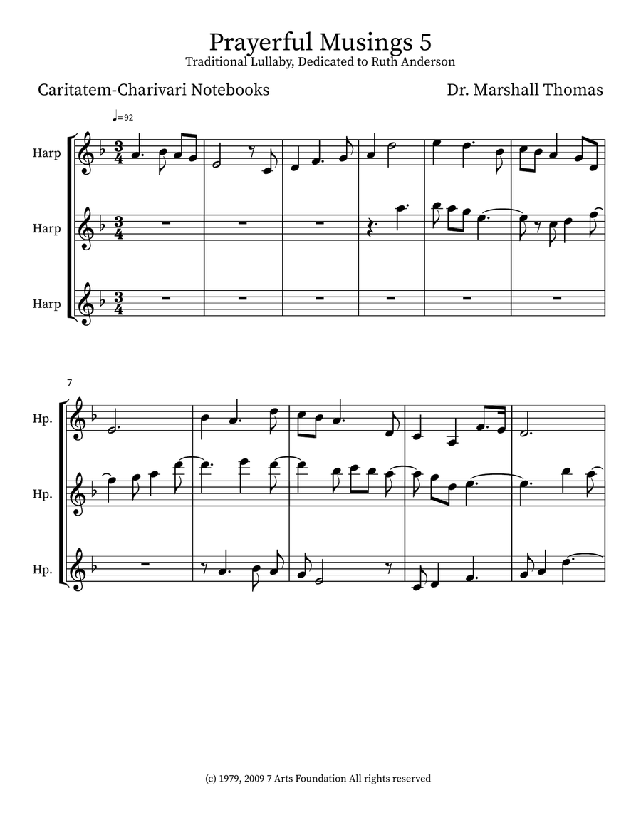 Prayerful Musings 5 Prayerful Musings 5 Small Ensemble scores gallery preview page 1