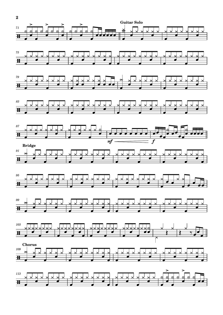 Overcome Overcome Drum Set scores gallery preview page 2