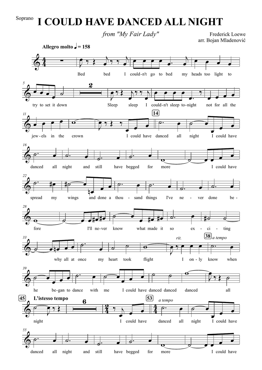 I Could Have Danced With You All Night Long Piano scores gallery preview page 1