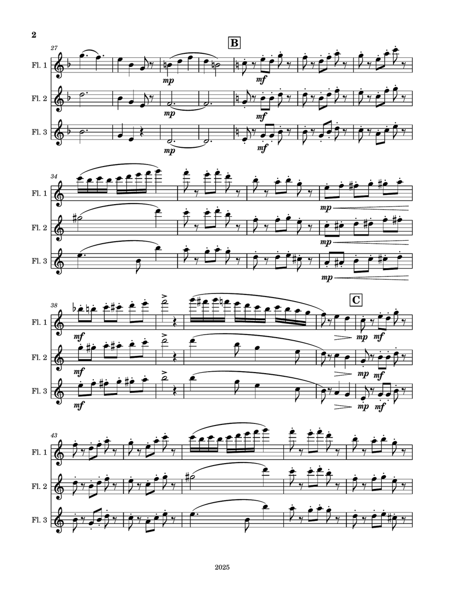 The Dancing Flowers The Dancing Flowers Woodwind Trio scores gallery preview page 2