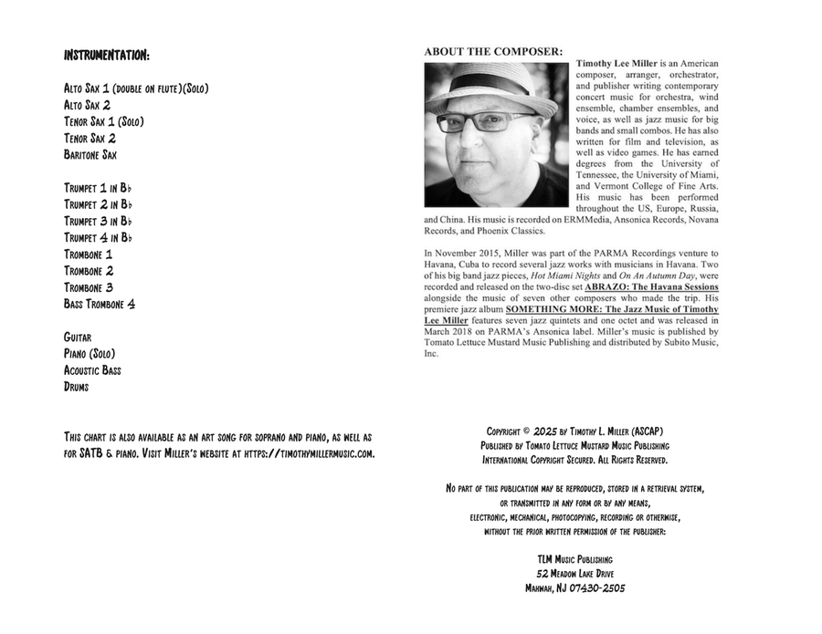 Stopping by Woods on a Snowy Evening Jazz Ensemble scores gallery preview page 2