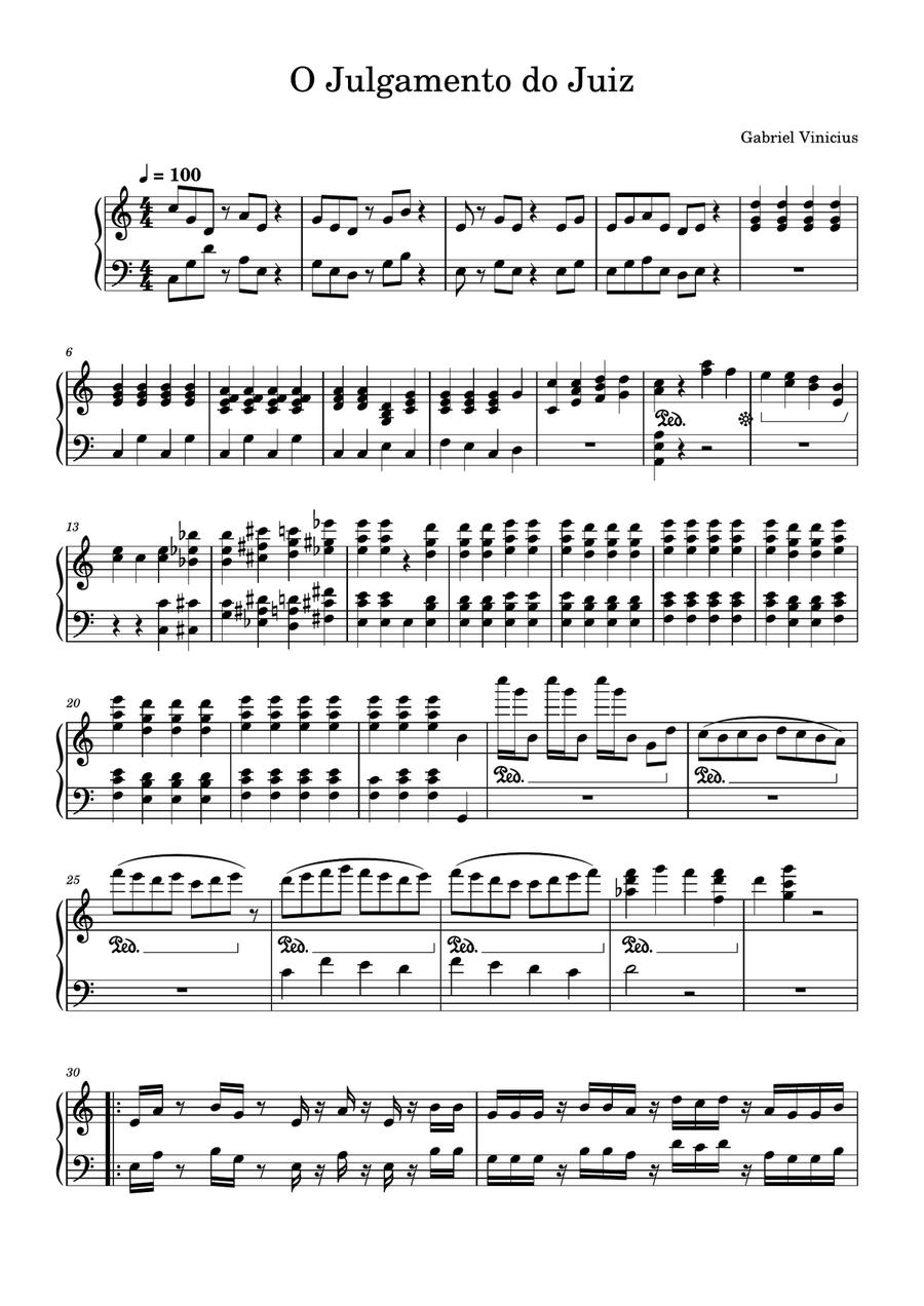 O Julgamento do Juiz O Julgamento do Juiz Piano Solo scores gallery preview page 1