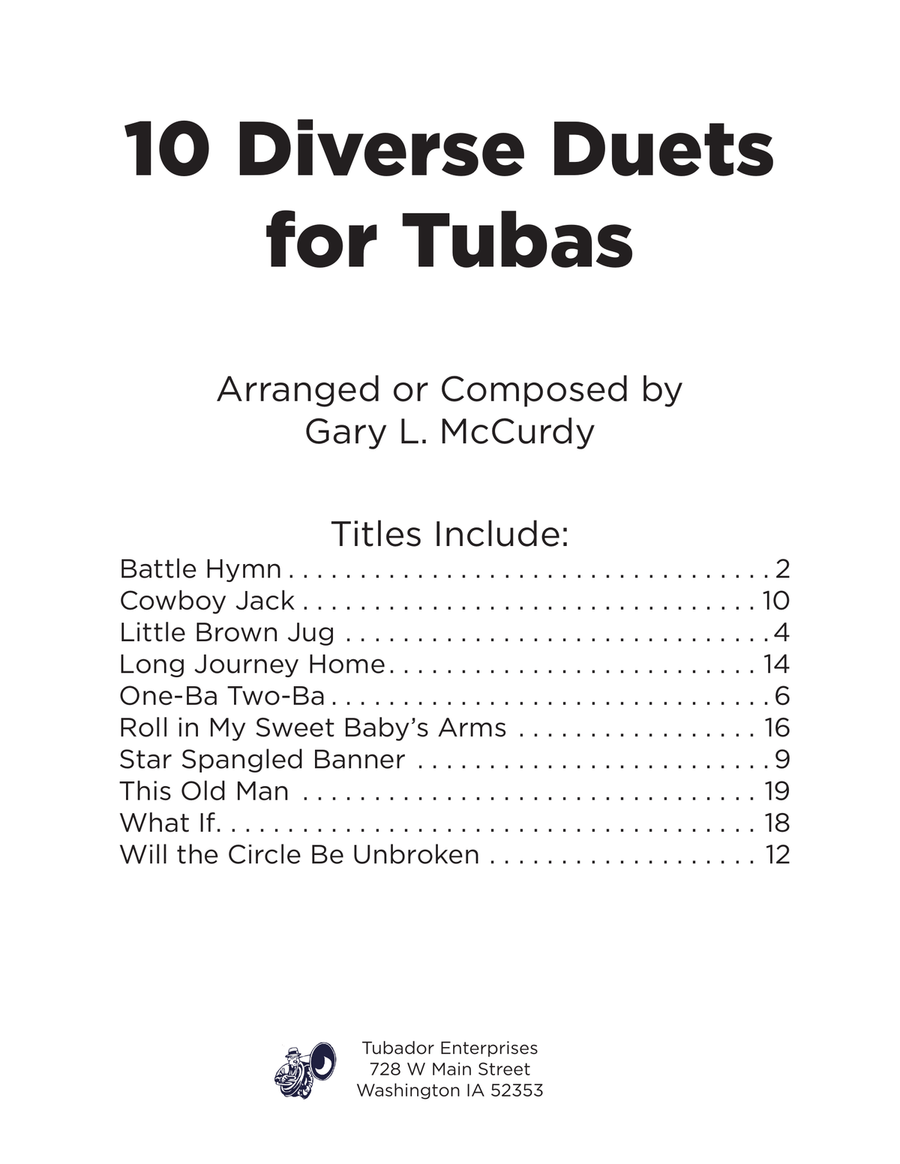 10 Diverse Duets for Tuba Brass Duet scores gallery preview page 1