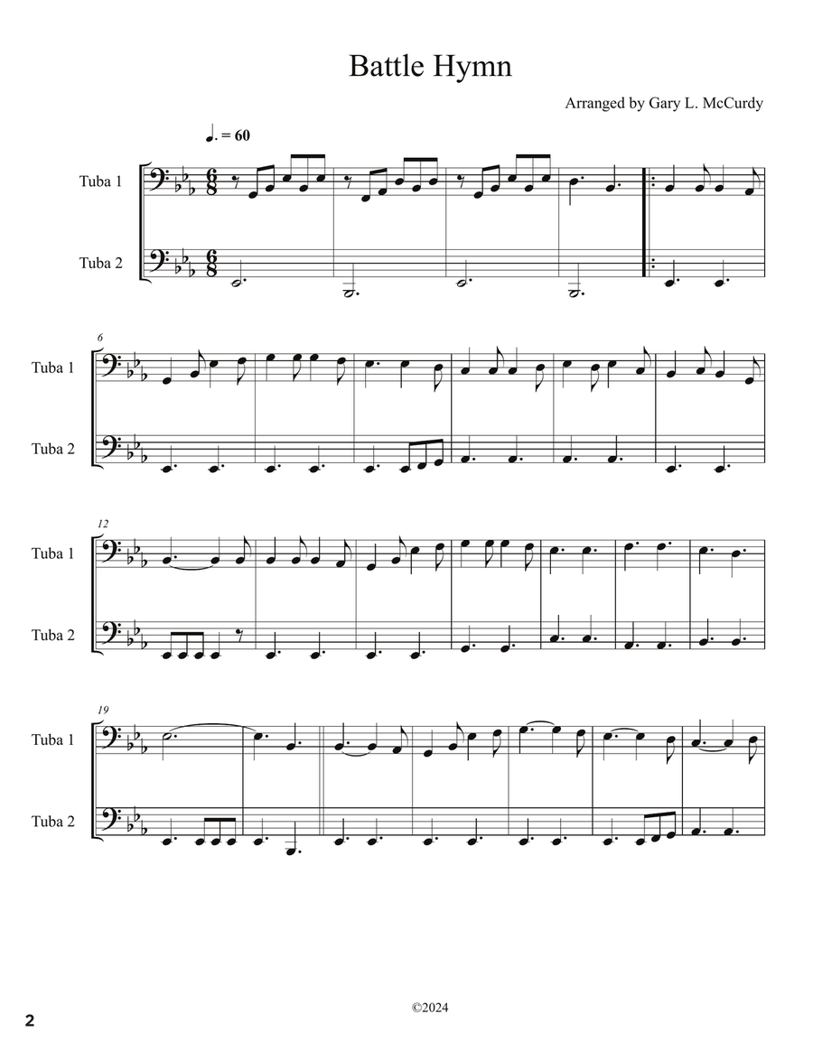 10 Diverse Duets for Tuba Brass Duet scores gallery preview page 2