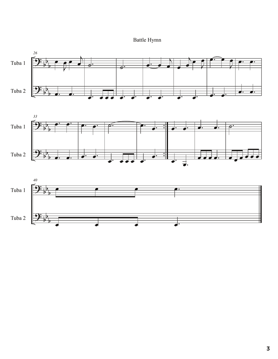 10 Diverse Duets for Tuba Brass Duet scores gallery preview page 3