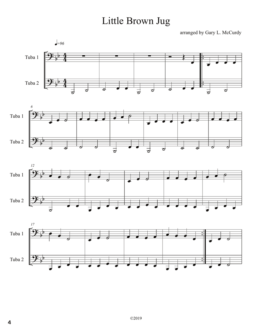 10 Diverse Duets for Tuba Brass Duet scores gallery preview page 4