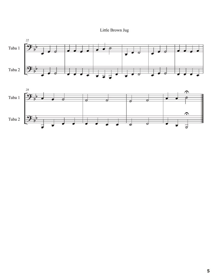 10 Diverse Duets for Tuba Brass Duet scores gallery preview page 5