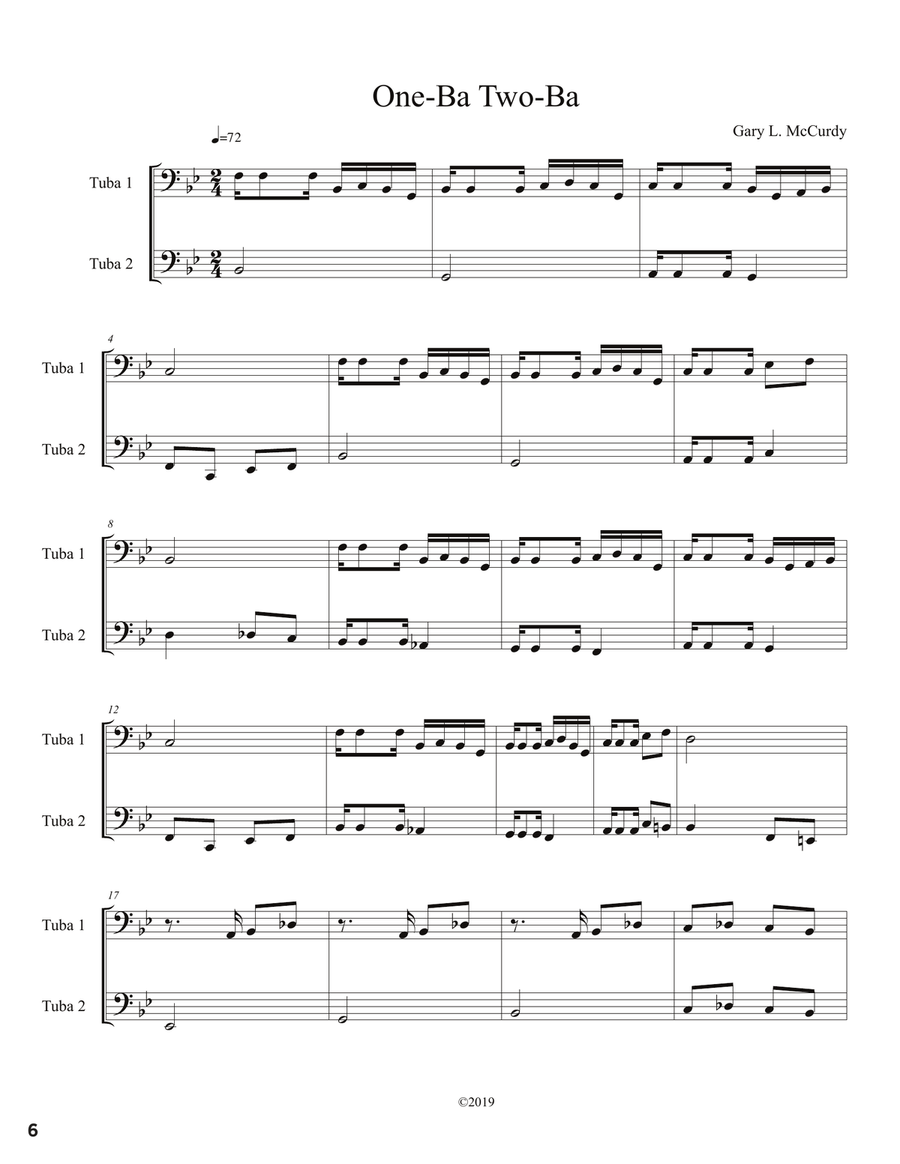 10 Diverse Duets for Tuba Brass Duet scores gallery preview page 6