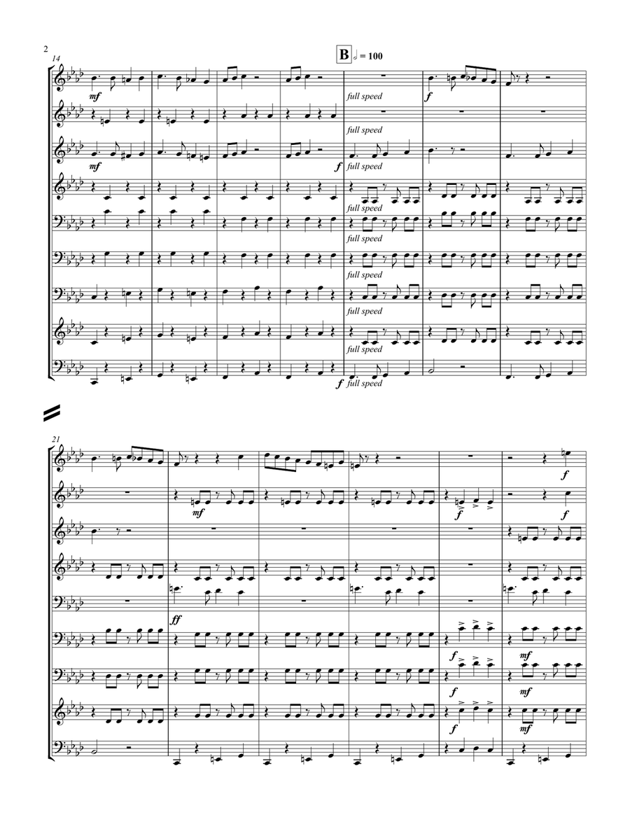 Mesecina Brass Ensemble scores gallery preview page 2
