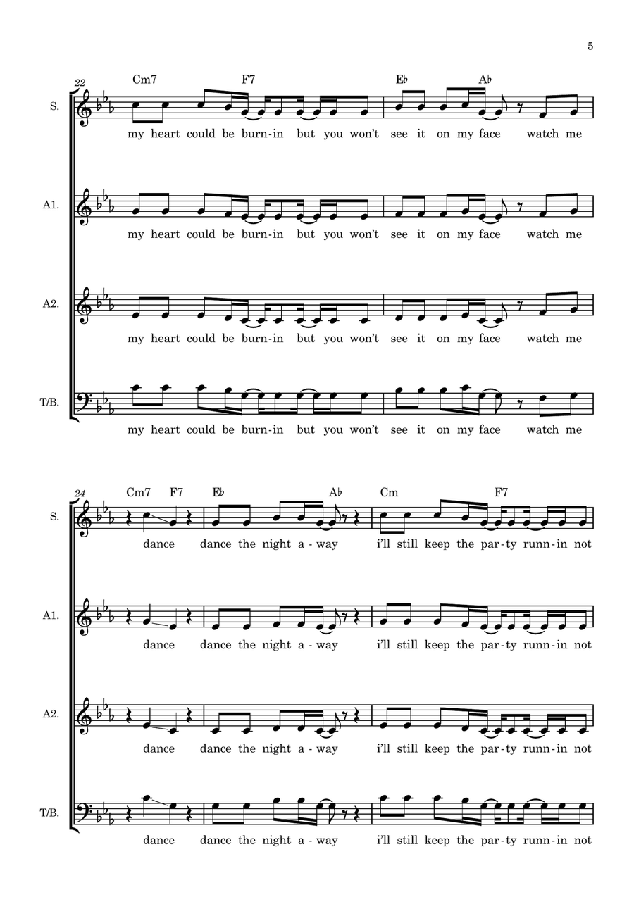 Dance The Night 3-Part scores gallery preview page 5