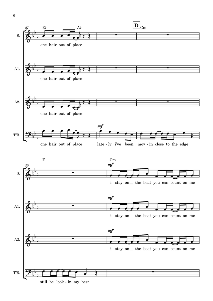 Dance The Night 3-Part scores gallery preview page 6