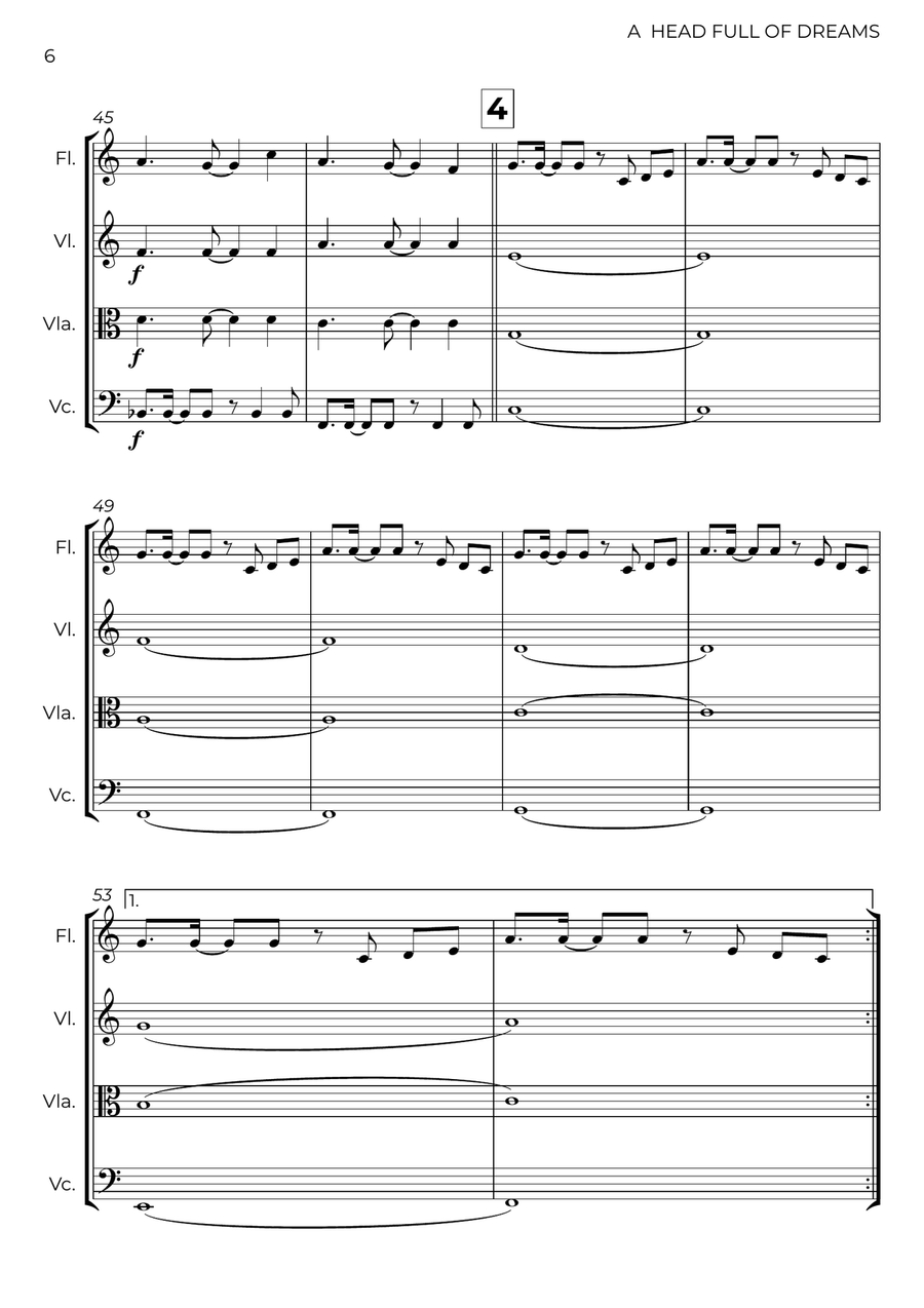 A Head Full Of Dreams Small Ensemble scores gallery preview page 6