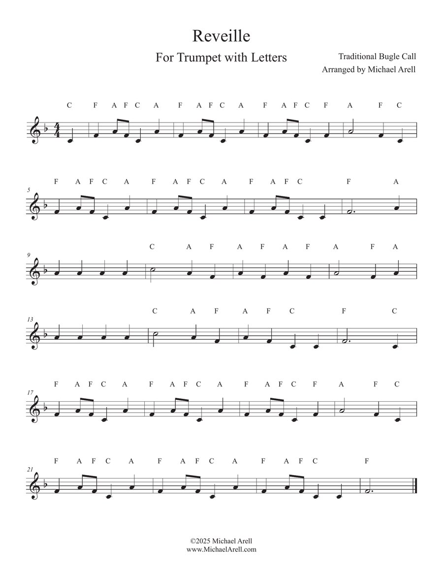 Reveille for Trumpet Reveille for Trumpet C Trumpet scores gallery preview page 1