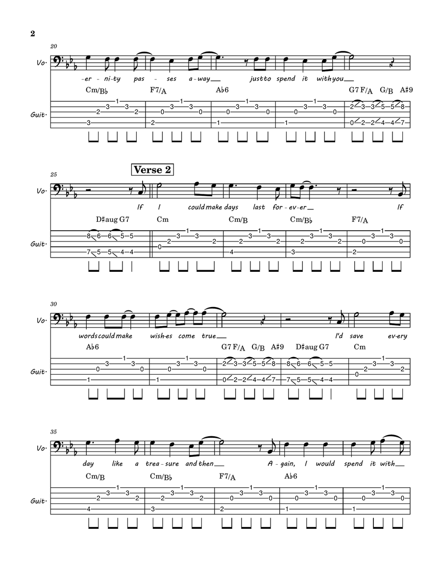 Time In A Bottle Time In A Bottle Acoustic Guitar scores gallery preview page 2