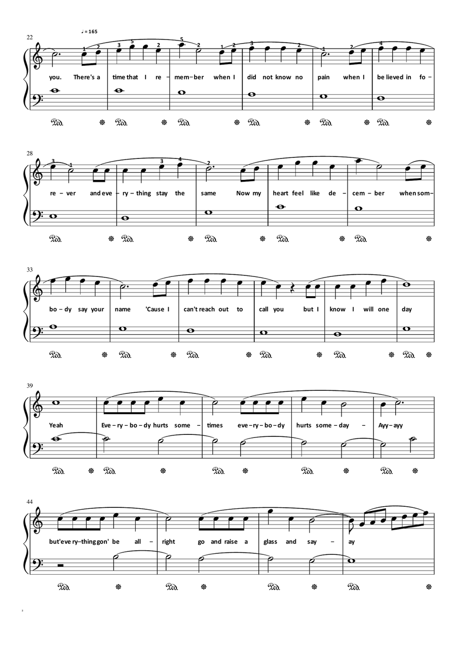 Memories Memories Piano Solo scores gallery preview page 2