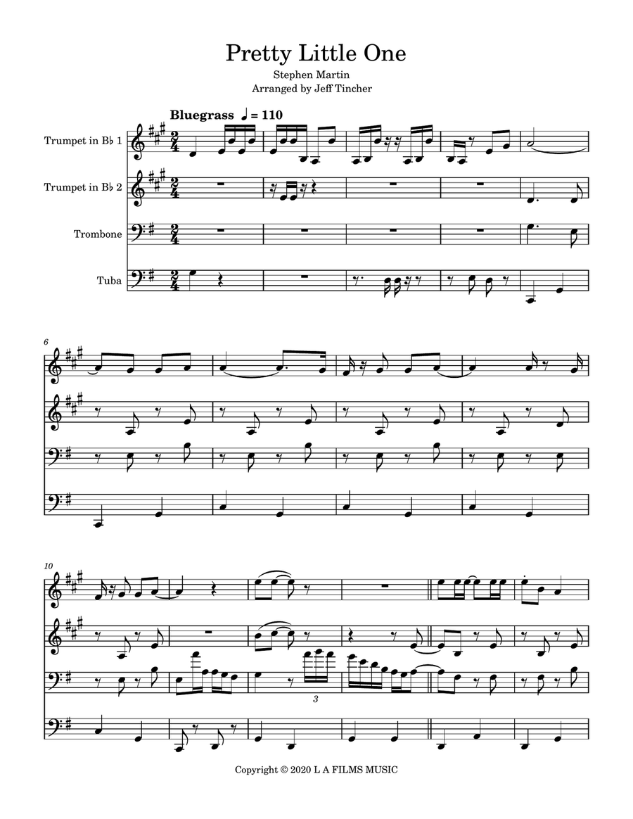 Pretty Little One Pretty Little One Brass Quartet scores gallery preview page 2