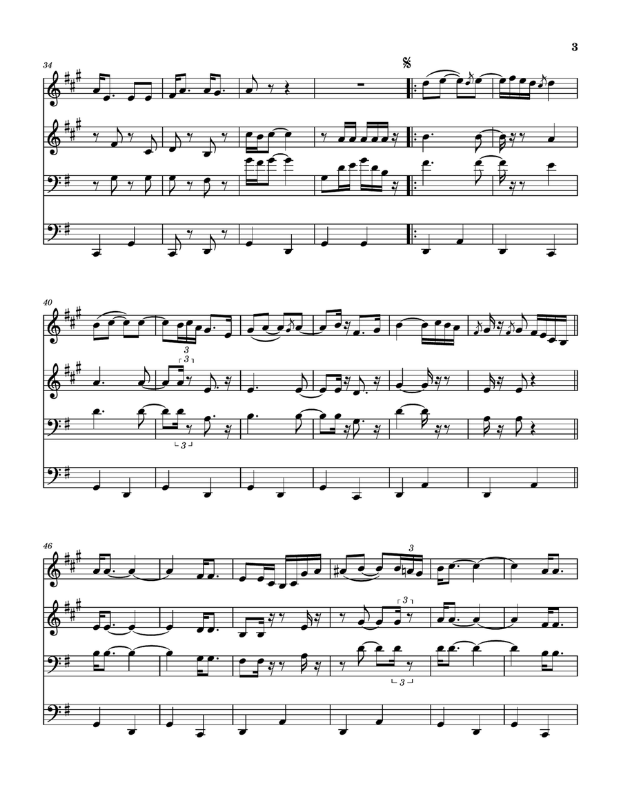 Pretty Little One Pretty Little One Brass Quartet scores gallery preview page 4