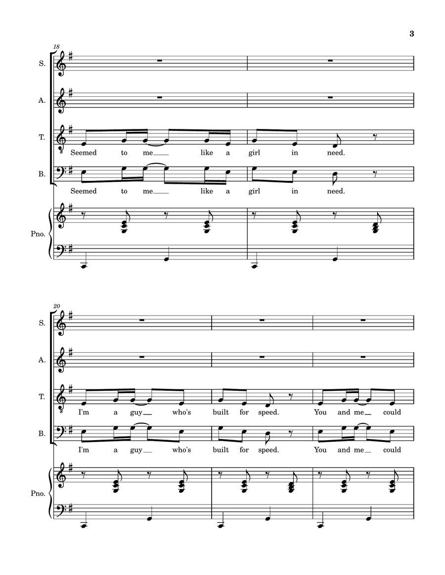 Pretty Little One Pretty Little One 4-Part scores gallery preview page 4