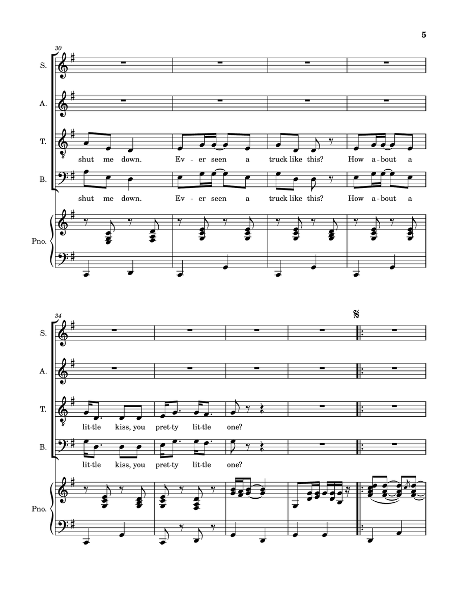 Pretty Little One Pretty Little One 4-Part scores gallery preview page 6