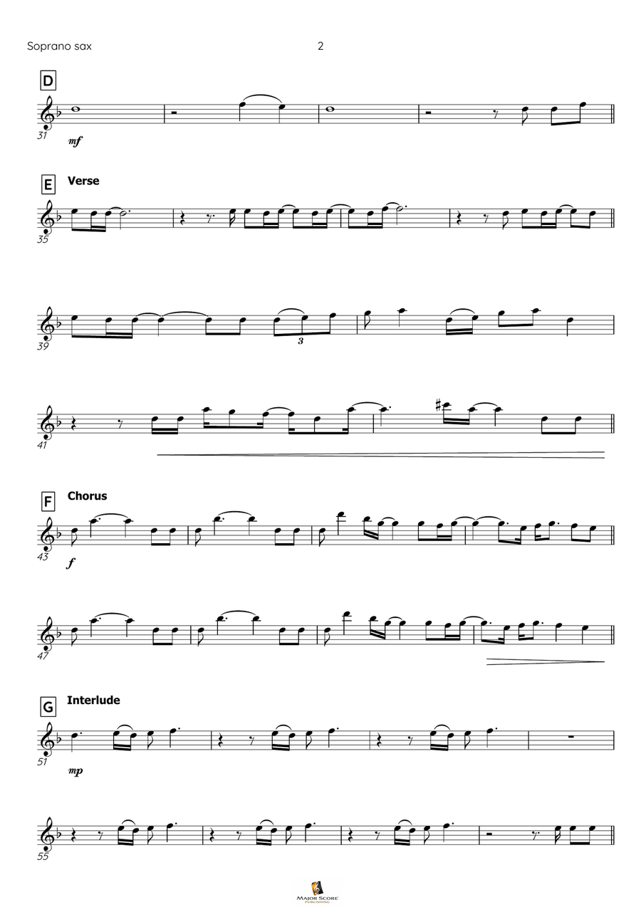 Skyfall Soprano Saxophone scores gallery preview page 3