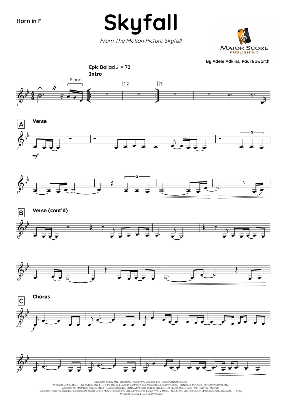 Skyfall Piano scores gallery preview page 2