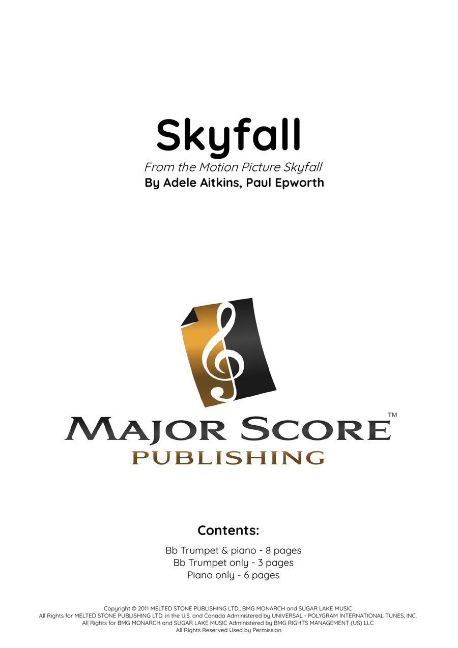 Skyfall B-Flat Trumpet scores gallery preview page 1