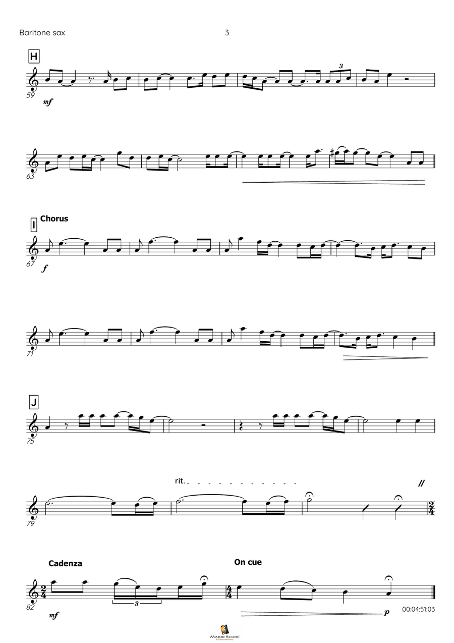Skyfall Baritone Saxophone scores gallery preview page 4