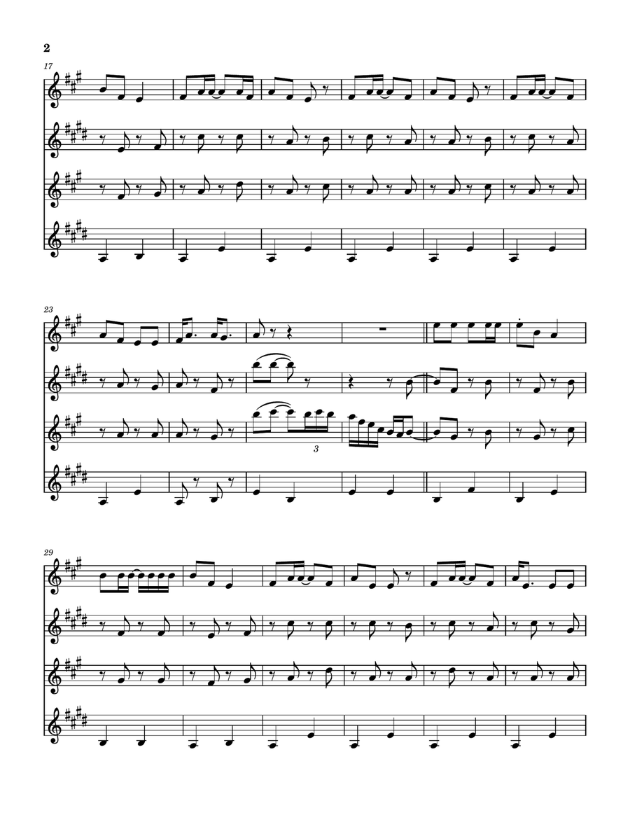 Pretty Little One Saxophone Quartet scores gallery preview page 3