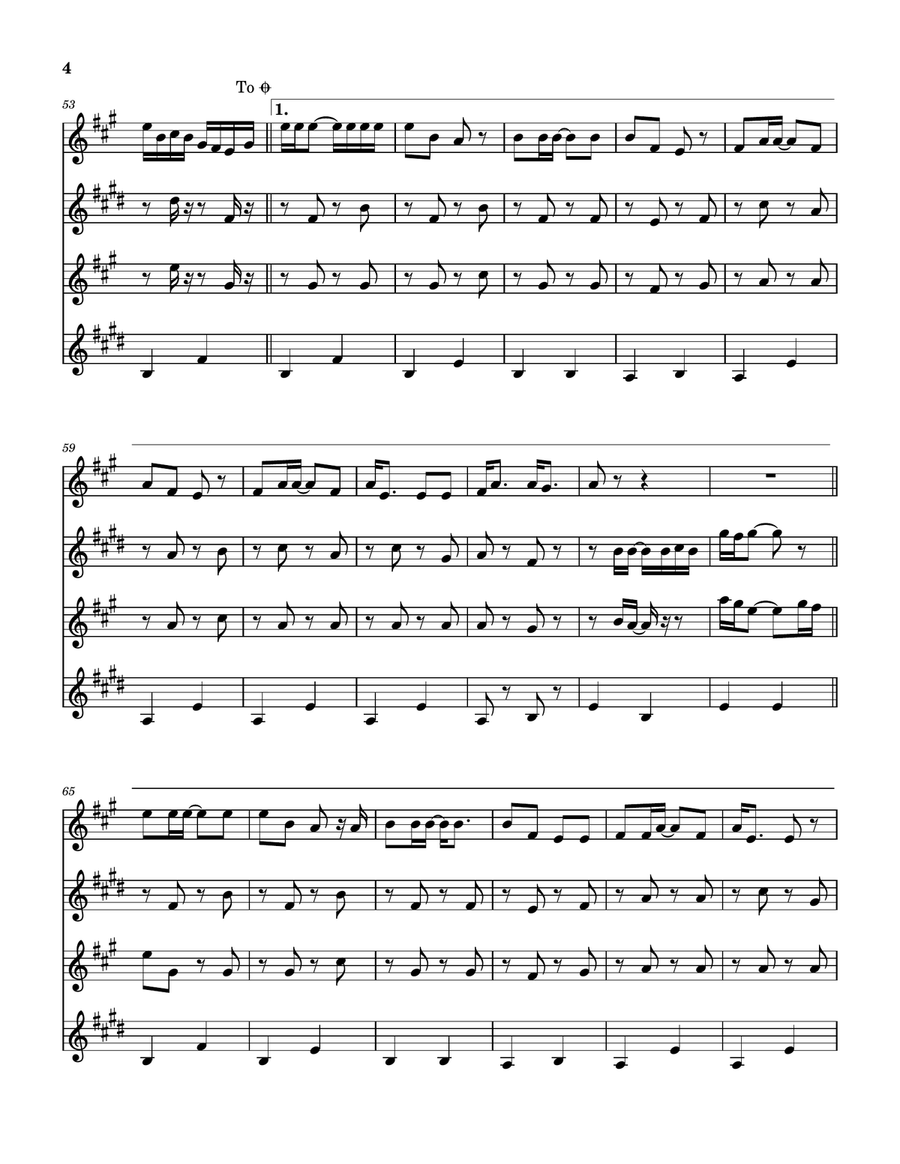 Pretty Little One Saxophone Quartet scores gallery preview page 5