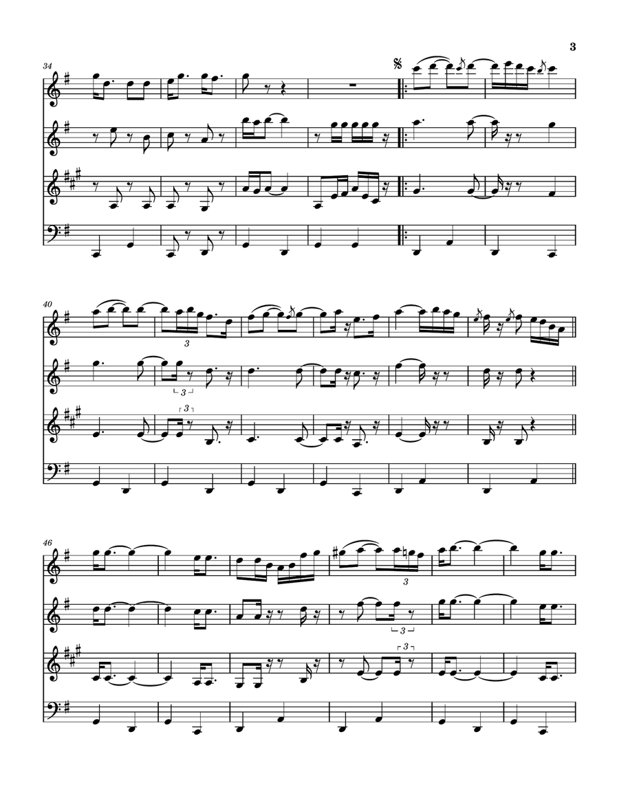 Pretty Little One Pretty Little One Woodwind Quartet scores gallery preview page 4