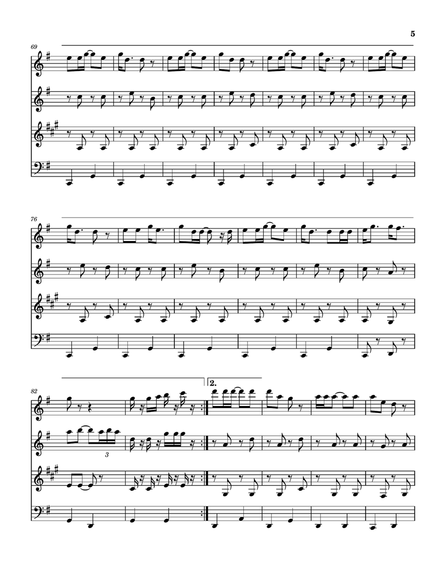 Pretty Little One Pretty Little One Woodwind Quartet scores gallery preview page 6