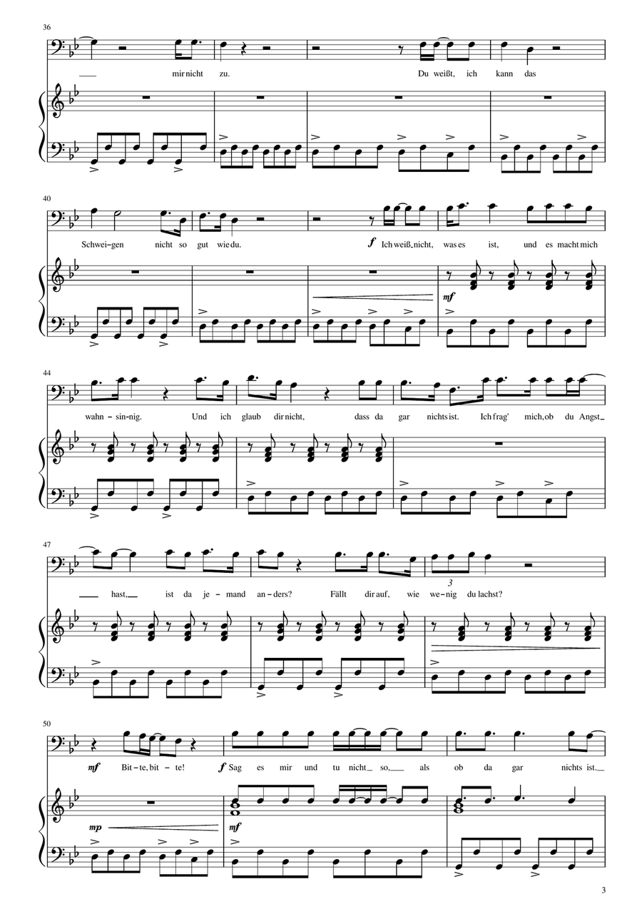 Du Bist Anders Du Bist Anders Piano, Vocal scores gallery preview page 3