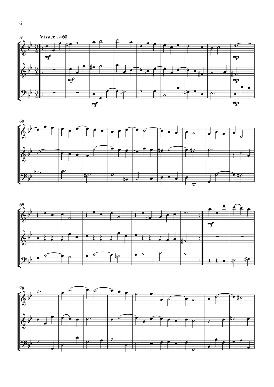 Sonata No.2 Op.4 Sonata No.2 Op.4 Woodwind Trio scores gallery preview page 6