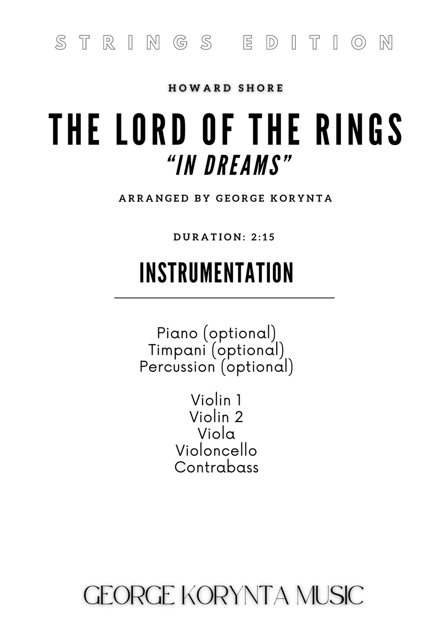 In Dreams (from The Lord Of The Rings: The Fellowship Of The Ring) String Orchestra scores gallery preview page 2