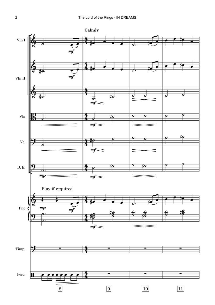 In Dreams (from The Lord Of The Rings: The Fellowship Of The Ring) String Orchestra scores gallery preview page 5